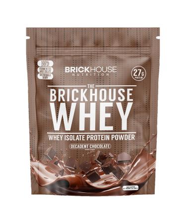 BRICKHOUSE NUTRITION Whey Protein | Fermented Whey Isolate Protein Powder | Lactose-Free Post-Workout Recovery Powder - Chocolate - 1 Pack