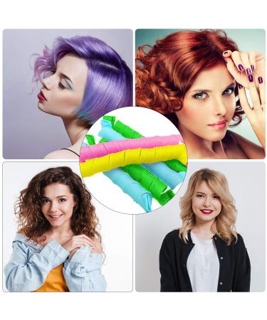 42-Piece No Heat Hair Spiral Curlers Set with 40 Rollers, 2 Styling Hooks - 20cm/8 Inch Curling Rods for Wave Curls - Hair Styling Kit - Buy Online on GoSupps.com