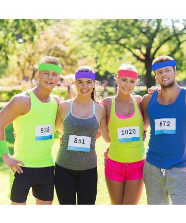 Libima 6-Piece Sweatband Set - Moisture-Wicking Headband and Wristband for Men and Women - Rose, Green, Purple, Blue, Yellow, Orange - Buy Online on GoSupps.com