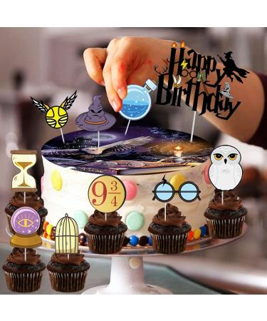 17-Piece Harry Potter Cake Topper Set | Edible Fondant Decor & Accessories for Birthday Cakes | 20cm Tortendeko for Young Girls - Buy Online on GoSupps.com