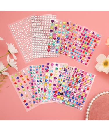 Rhinestone Stickers Self Adhesive Face Gems - 1350pcs | Festival & Party Jewels for DIY Crafts and Makeup - Buy Online on GoSupps.com