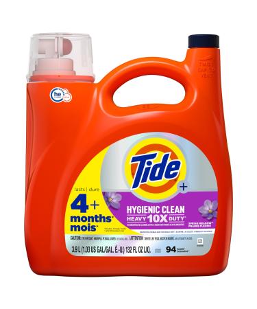 Tide Hygienic Clean Heavy 10x Duty Liquid Laundry Detergent Spring Meadow 3.9 L 94 Loads