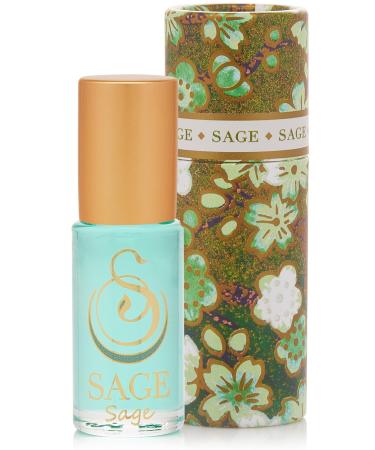 Sage Perfume Oil Roll-On by Sage 1/8 oz Vegan & Cruelty-Free Fresh Scent Cucumber White Sage Sweet Pea