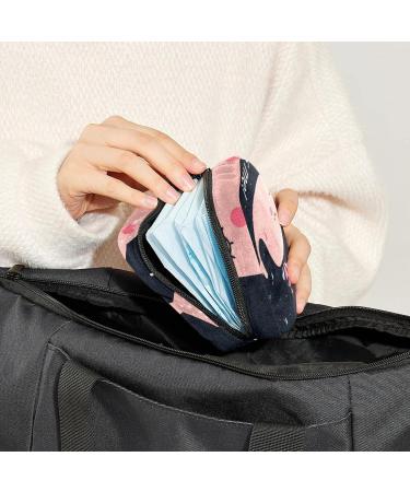 Kiss Me Pink Whale Sanitary Napkin Storage Bag | Menstrual Cup Pouch | Nursing Pad Holder | Tampon Bags | Portable Period Bag - Multi-colored - Buy Online on GoSupps.com