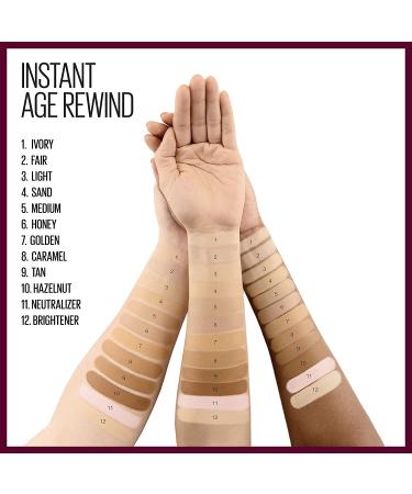 Maybelline Instant Age Rewind Eraser Dark Circles Medium Concealer 0.2 Fl Oz (Pack of 2) - Buy Online on GoSupps.com