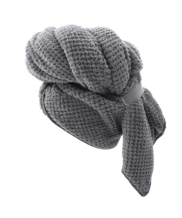 Absorbent Dry Hair Towel Quick Drying Bath Cap Hair Drying Cap Large Shower Cap for Women Shower Essentials for Women Dry Hair Cap Hair Absorbent Cap Shower Cap for Hair Grey 105.00X60.00X0.30CM