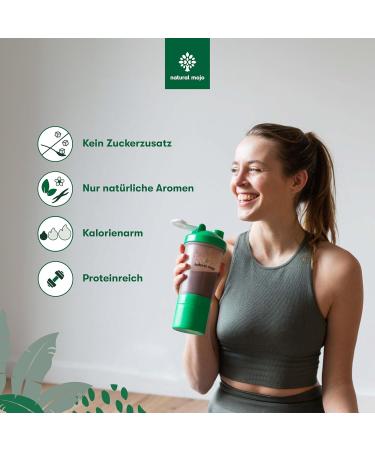 Natural Mojo fit Chocolate (500 g) - Vegetarian meal replacement with valuable nutrients proteins and superfoods - Fit Shake for conscious eating with chocolate flavour - Buy Online on GoSupps.com