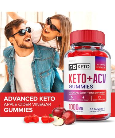5 Pack G6 Keto ACV Gummies for Weight Loss | Vegan Formula with Apple Cider Vinegar, B12 & Beet Root | 300 Gummies - Buy Online on GoSupps.com
