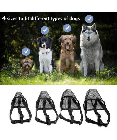 Ilepark XL Dog Muzzle - Breathable Rounded Mesh for Small Medium & Large Dogs | Prevents Eating Biting & Chewing | Black - Buy Online on GoSupps.com