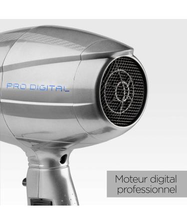 BaByliss Pro Digital 2200 Watt Professional Hair Dryer with Ionic Technology and Ceramic Coating Made in Italy 6000E Silver - Buy Online on GoSupps.com