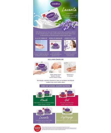 Duru Pure & Natural Lavender Bar Soap 24.69 oz - Gentle Cleansing & Relaxing Scent - Buy Online on GoSupps.com