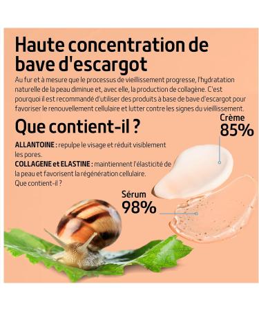 Snail Slime Moisturizing Face Serum 98% - Powerful Anti-Wrinkle With Hyaluronic Acid Vitamin E Vitamin C Regenerating Aloe Vera - Skincare for Women and Men 100 ML - FITOATTIVI - Buy Online on GoSupps.com