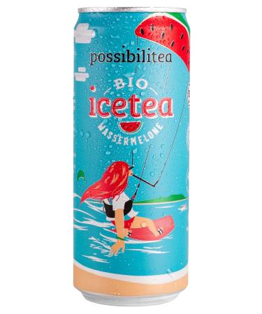 Buy Possibilitea Bio Iced Watermelon (12x330ml Can) - Organic Vegan Climate-Neutral Refreshment | 3 Deposit Included - Buy Online on GoSupps.com