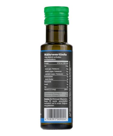 Seitenbacher Gourmet Organic Poppy Seed Oil - Cold Pressed - Pack of 4 (4 x 100 ml) - Premium Quality for International Shipping - Buy Online on GoSupps.com