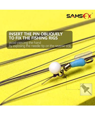 SAMSFX Fishing Leader Line Holder Foam Board with Snelled Hook Keeper - 10 Pack with Retaining Pins | 14x6cm | Accessories Included - Buy Online on GoSupps.com