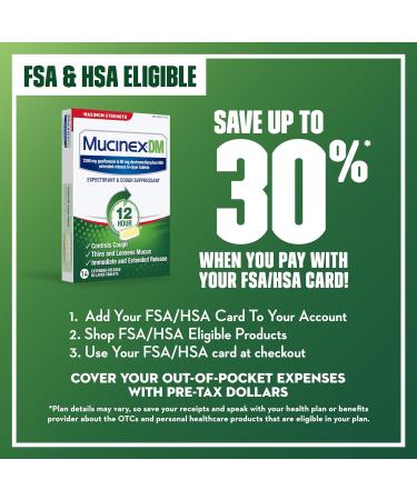 Mucinex DM 12Hr Maximum Strength - Chest Congestion & Cough Medicine for Adults | 1200mg Guaifenesin & 60mg Dextromethorphan HBr | Fast Mucus Relief | 14 Bi-Layer Tablets - Buy Online on GoSupps.com