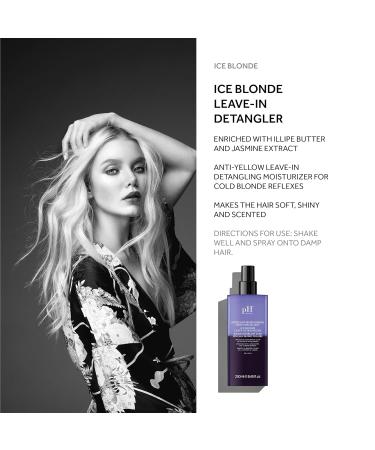 pH Labs Ice Blonde Shampoo & Leave-In Detangler Spray | Moisturizing Hair Care for Blonde Hair with Illipe Butter & Jasmine Extract - 8.45 oz - Buy Online on GoSupps.com