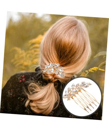 Angoily Lenceria De Mujer Gold Leaf Bridal Hair Comb Women's Headdress Handmade Wedding Party Headdress Accessories Fashion Headdress (fs-golden Willow Leaves) Girl Bangs Comb Metal Small - Buy Online on GoSupps.com