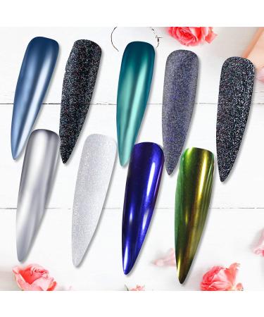 Duufin 14 Color Nail Chrome Powder - Holographic Metallic Mirror Powder & Eyeshadow Pens for Stunning Manicure Art | 1g Boxes - Buy Online on GoSupps.com