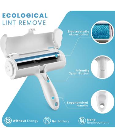 Fur Buster Pet Hair Remover Roller | Washable & Reusable Lint Roller for Carpet, Furniture, Car Seat & Clothes - Wool Roller Combo - Buy Online on GoSupps.com