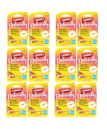 Carmex Carmex Naturally Watermelon Moisturizing Lip Balm 12 Units