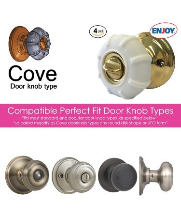 New Enjoy Cover - 4 Pack Door Knob Cover Grips for Arthritis & Senior Living - Non-Slip, Easy Open, Decorative - White Cove - Buy Online on GoSupps.com