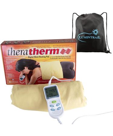 Chattanooga TheraTherm Digital Moist Heating Pad - Standard Size 14 x 27 with Lumintrail Drawstring Bag for Temporary Pain Relief - Buy Online on GoSupps.com