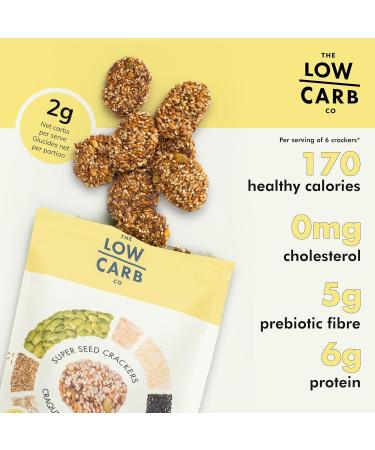 The Low Carb Co Super Seed Crackers Gluten Free and Keto Friendly Healthy Snacks Vegan Zero Sugar Paleo and Diabetic Friendly Nut Free High Protein Crackers with Fibre - Fennel & Black Cumin 101g (Pack of 3) 101 g (Pack of 3) - Buy Online on GoSupps.com