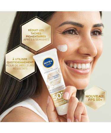 NIVEA SUN Luminous UV Face Fluid 630 SPF 50+ (1 x 40 ml) Anti-blemish facial sunscreen with a light non-greasy formula Daily protective anti-aging facial care - Buy Online on GoSupps.com