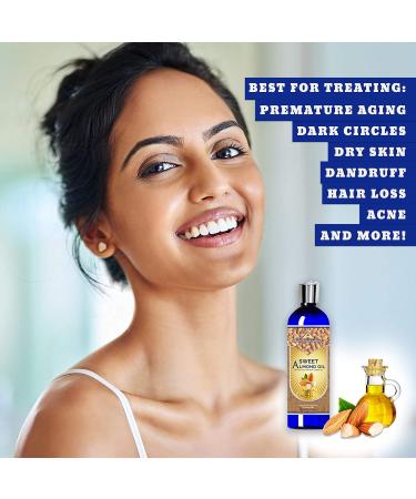 All-Natural Cold Pressed Sweet Almond Carrier Oil - Bulk Wholesale for Skin & Hair Care | Ancient Health Remedies (1 oz - Buy Online on GoSupps.com