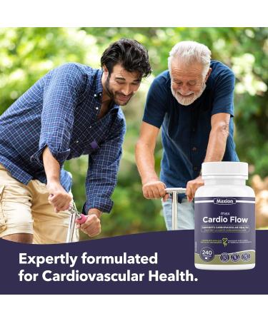 Maxion 2 Pack Cardio Flow for Cardiovascular Health Lower Blood LDL and Cholesterol Levels 240 Capsules (2) - Buy Online on GoSupps.com
