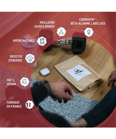 Nutripure | Pure Workout | Dietary Supplement | Pre Workout without Caffeine | EAA BCAA Citrulline Kyowa Beta Alanine CarnoSyn Tyrosine | Natural Blueberry Flavor | 15 x 21g | Made in France - Buy Online on GoSupps.com