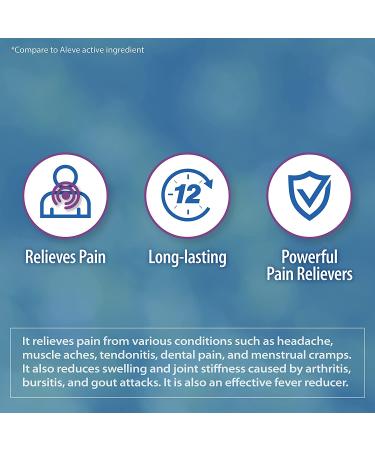 HealthA2Z Naproxen Sodium 220mg (NSAID) 300 Count - Fast Pain Relief and Fever Reducer - Buy Online on GoSupps.com