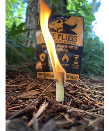 Black Beard Fire Plugs (50 Count) - Weatherproof Fire Starter for Campfires - Long Burn Time - Emergency Survival Kit Essential - Made in USA - Buy Online on GoSupps.com