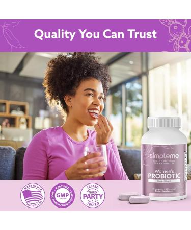 Simpleme Womens Probiotics with Prebiotics Cranberry - Vaginal Probiotics for Women - For pH Balance UTI Vaginal Health Gut Flora - Women's Probiotics Supplement Complex for Wellness - 60 Capsules - Buy Online on GoSupps.com