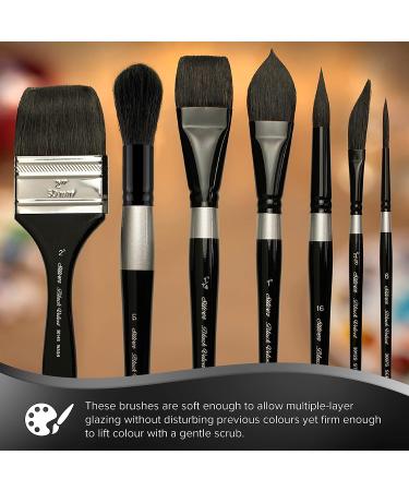 Silver Black Velvet Watercolor Paint Brush - 3/8 Inch Short Handle - Buy Online on GoSupps.com