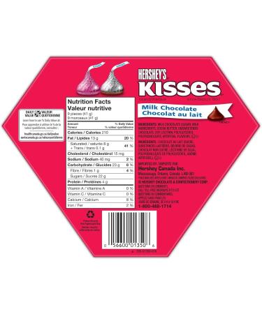 HERSHEY'S Milk Chocolate Kisses - Heart Shaped Valentine's Day Chocolate Candy Gift 165 Gram Hershey's Kisses Heart - Buy Online on GoSupps.com