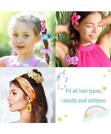 30 Cute Fruit Print Hair Scrunchies for Women, Girls, and Kids - Colorful Ponytail Holders and Hair Accessories | Kawaii Mermaid Designs - Buy Online on GoSupps.com