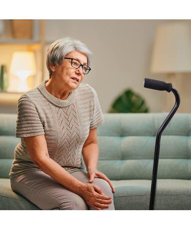 Cane Grip Replacement Foam Handlebars - 4 Pack Black - 4.53 x 0.98 x 0.98 Inch - Buy Online on GoSupps.com