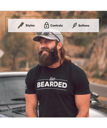 Buy Live Bearded Beard Butter - All-Natural Leave-in Conditioner Made in USA | 3oz Cedar Pine Vetiver Bergamot Beard Care - Buy Online on GoSupps.com