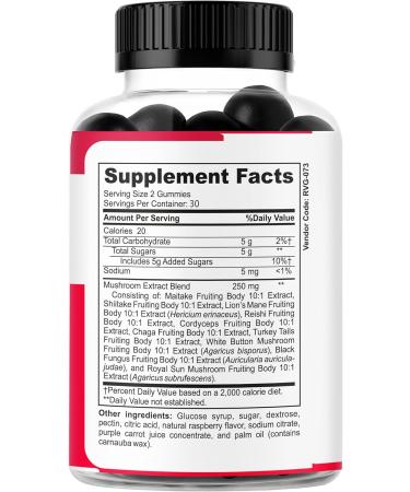 ROVita Mushroom Gummies for Adults 10+ Mushroom Complex with Lion s Mane Reishi Turkey Tail & Cordyceps Daily Wellness & Lifestyle Support 60 Gummies - Buy Online on GoSupps.com
