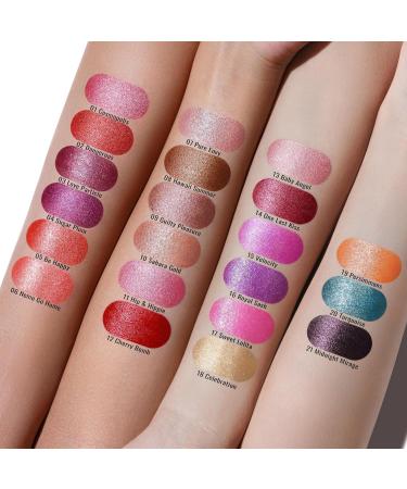 Oulac Halloween Green Metallic Glitter Lipstick - Long-lasting Vegan Lip Color in Turquoise (20) - Buy Online on GoSupps.com