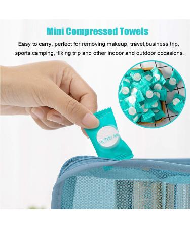 GXF Compressed Towel: Portable Cotton Travel Washcloths - Hypoallergenic & Dehydrated for Camping/Hiking - 7.8 X 8.6 - Buy Online on GoSupps.com