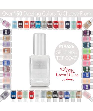 Karma Organic Gel Top Coat Nail Polish - UV Shine Finish, Quick Dry, Long Lasting No Chip Top Coat - Non-Toxic, Vegan & Cruelty-Free - Buy Online on GoSupps.com