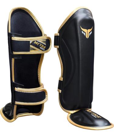 Mytra Fusion Children's Shin Guards - Kickboxing & Martial Arts Protection Pads (Black XS) - Buy Online on GoSupps.com