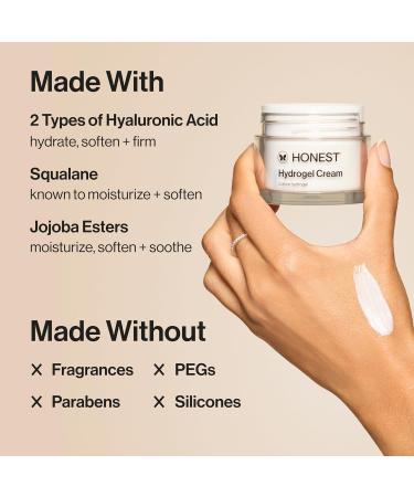 Honest Beauty Gentle Gel Everyday Face Cleanser + Moisturizing Hydrogel Cream Bundle | Vegan + Safe for Sensitve Skin | 5 fl oz 1.7 fl oz - Buy Online on GoSupps.com