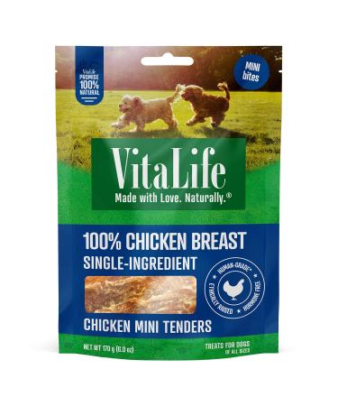 VitaLife Jerky Dog Treats - All Natural Chicken Mini Tenders 170g