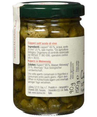 La Selva Bio Capers in Vinegar - 150g | Organic Gourmet Ingredients for Your Culinary Delights - Buy Online on GoSupps.com
