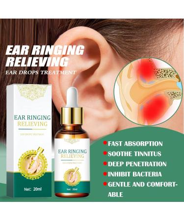 Tinniclear Ear Drops - 20ml Organic Herbal Treatment for Tinnitus Relief and Ear Wax Softening (3pcs) - Buy Online on GoSupps.com