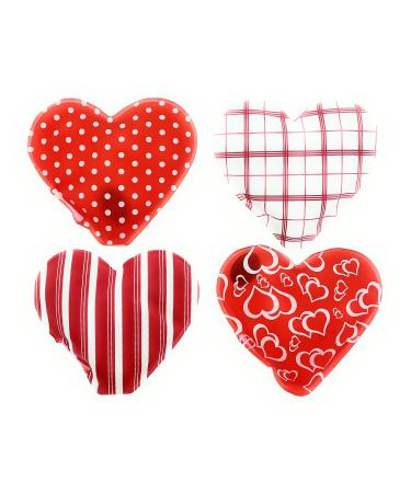 Set of 4 hand warmers for warm hands and fingers reusable heat pads set of 4 hearts